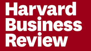 Digital graphic that reads Harvard Business Review in white font on a red background.